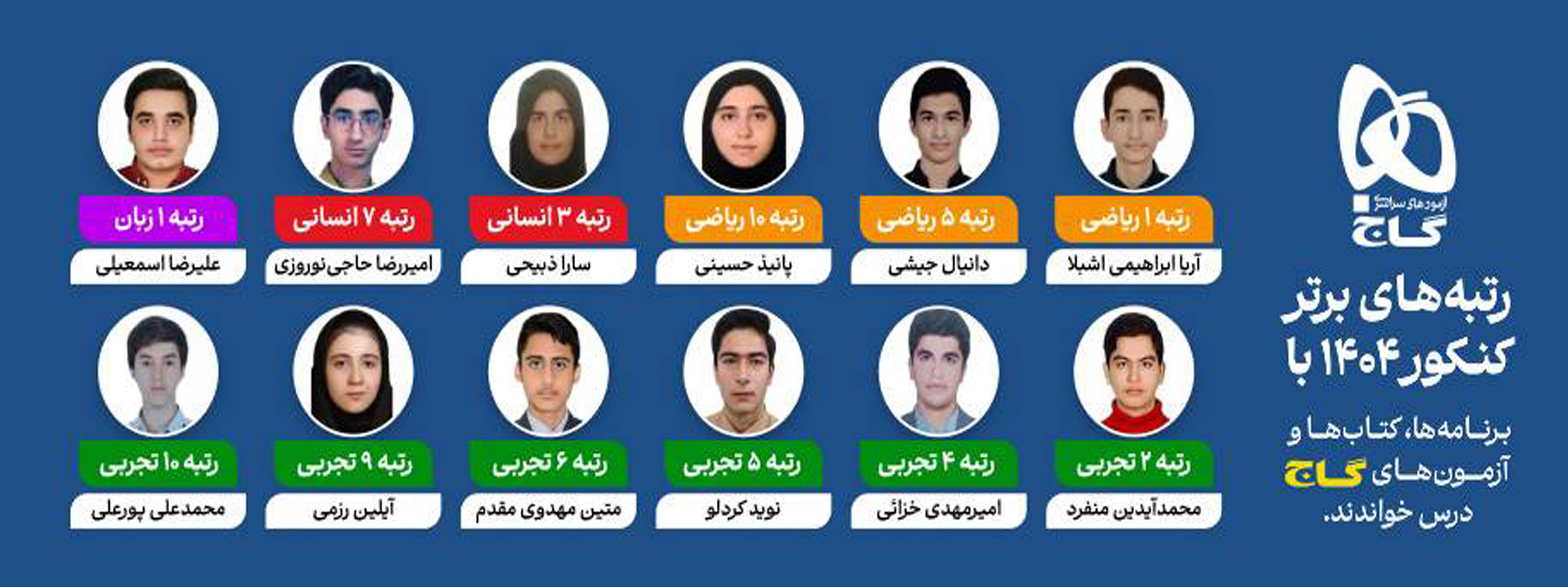 نفرات برتر کنکور 1404